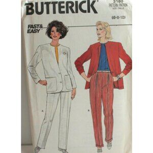 Butterick‎ 3180 Sewing Pattern Jacket Pants Size 6 8 10